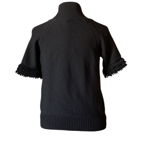 VALENTINO RED - Black Turtleneck Sweater short sleeves - Large - Picture 3 of 10